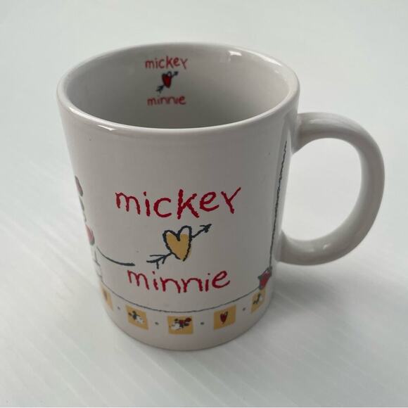 Vintage Mickey loves Minnie mug coffee cup with inside design - Picture 1 of 9